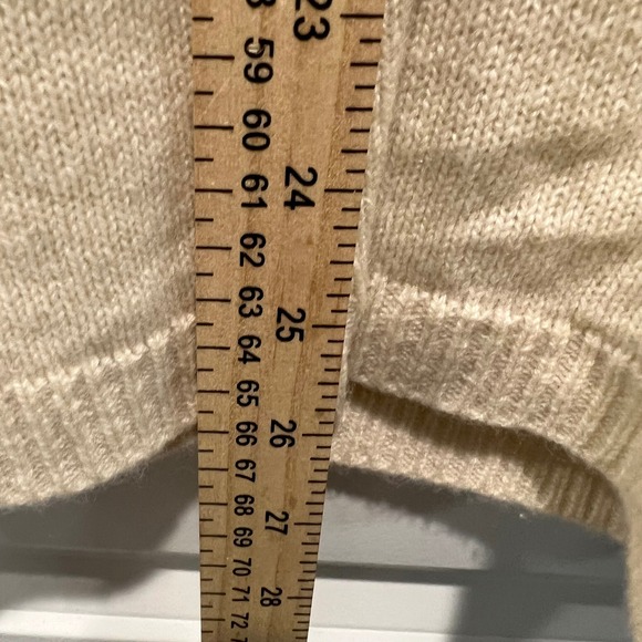 Eric Bompard 100% Pure Cashmere V Neck Button Front Cardigan Cream Size S - Picture 9 of 11